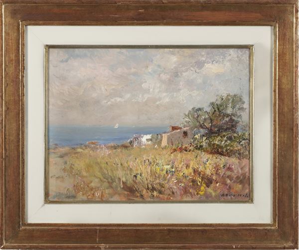 Paesaggio con barca