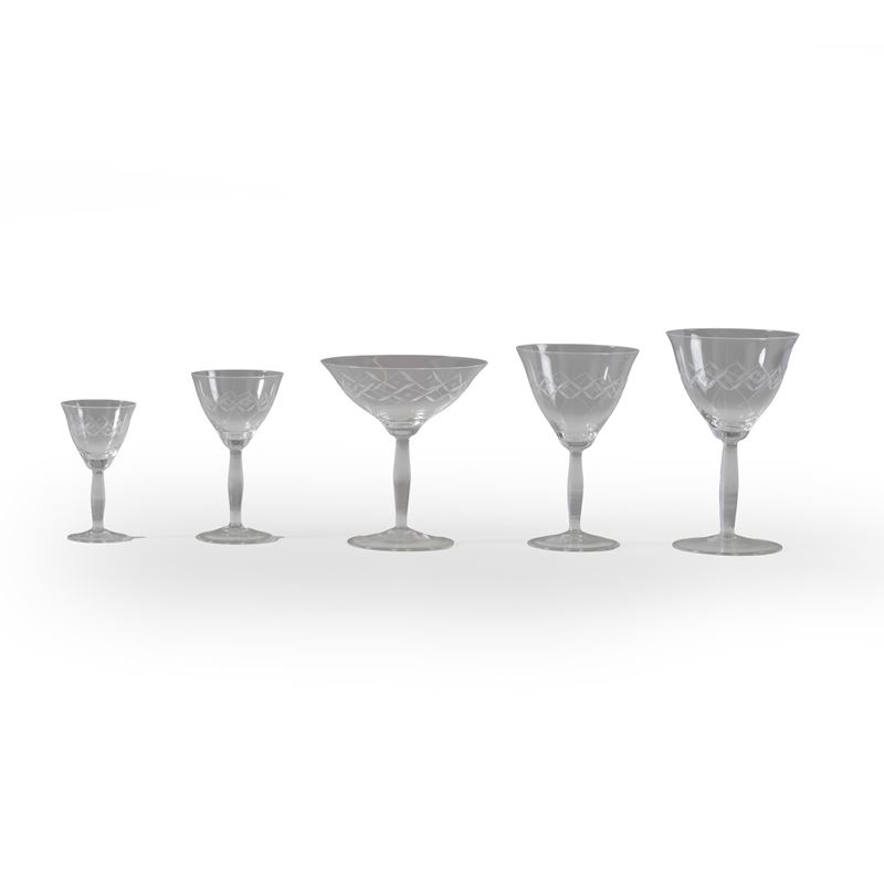 Servizio di calici, XX secolo.  - Auction The Art of the Table - Cambi Casa d'Aste
