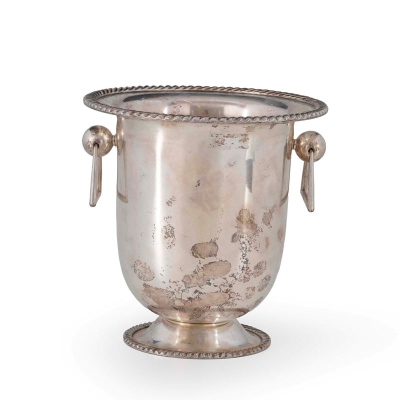 Portaghiaccio in metallo argentato  - Auction Antiques - Cambi Casa d'Aste