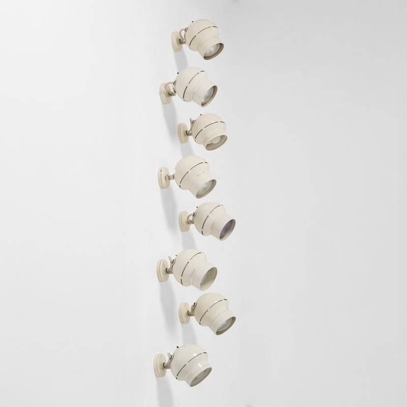 Otto faretti  - Asta Arredi del XX secolo - Cambi Casa d'Aste