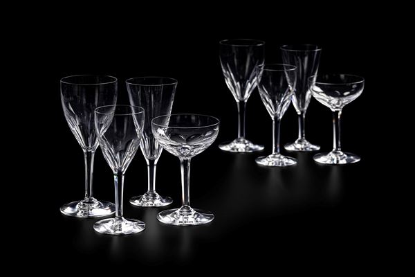 Servizio di calici “Genova” Francia, Manifattura Baccarat, seconda metà del XX secolo 