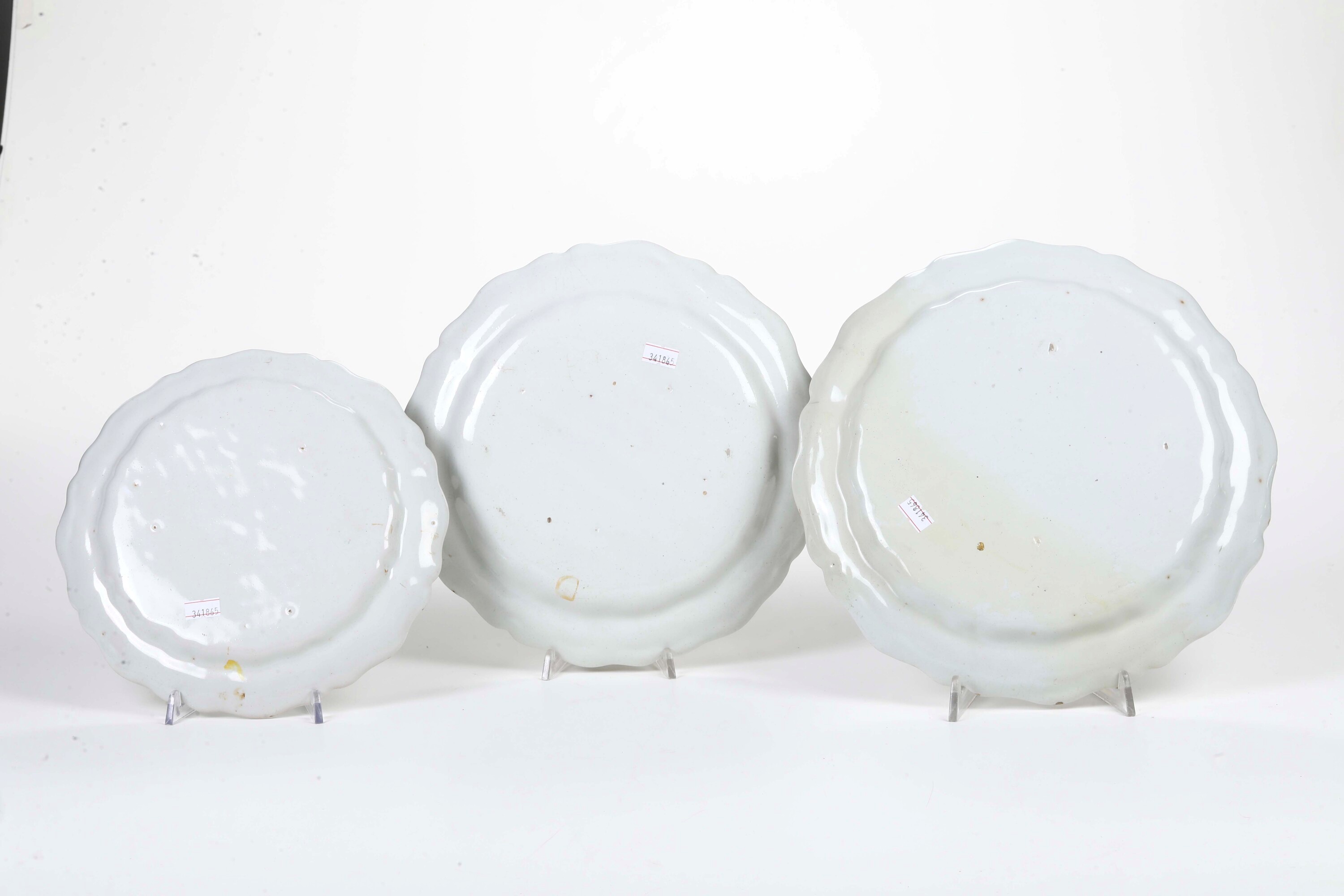 Tre piatti Pesaro, Manifattura Casali e Callegari, seconda metà del XVIII secolo