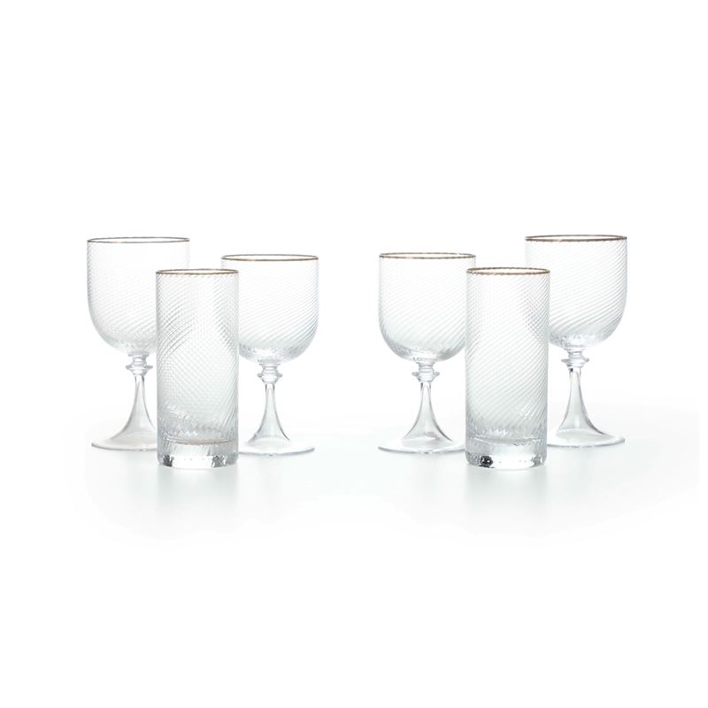 Servizio di calici. Probabilmente Murano, Nason Moretti (?), XX secolo.  - Auction The Art of the Table - Cambi Casa d'Aste