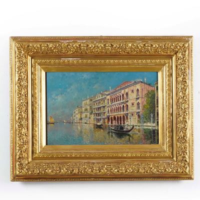 Emilio Fossati (XIX-XX Secolo) Veduta di Venezia