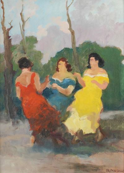 Scherzo di gioventù, olio su tavola