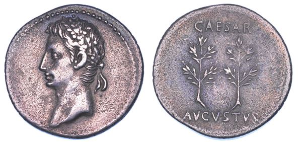 OTTAVIANO AUGUSTO, 27 a.C. - 14 d.C. Denario, circa anni 19-18 a.C. Caesaraugusta ? (Saragozza).