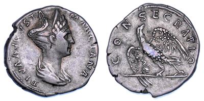 MARCIANA (sorella maggiore di Traiano), Denario, 113 d.C.
