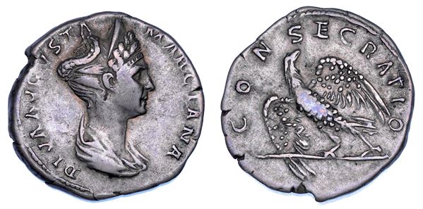 MARCIANA (sorella maggiore di Traiano), 48-112/114. Denario, circa anno 113.