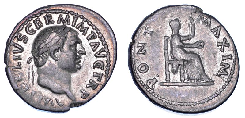 VITELLIO, aprile-dicembre 69. Denario.  - Auction Numismatics - Cambi Casa d'Aste