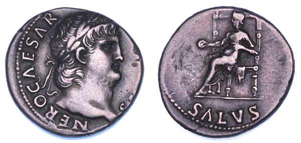 NERONE, 54-68. Denario, circa anni 65-66.