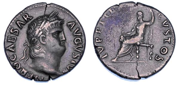 NERONE, 54-68. Denario, circa anni 65-66.