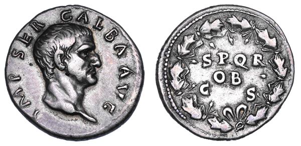 GALBA, 68-69. Denario.