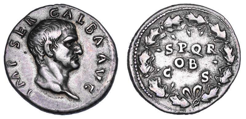 GALBA, 68-69. Denario.  - Asta Numismatica - Cambi Casa d'Aste