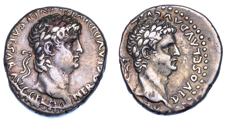 NERONE E CLAUDIO, 54-68. Tetradracma, anni 63-68. Coniazione incerta in Siria.  - Auction Numismatics - Cambi Casa d'Aste