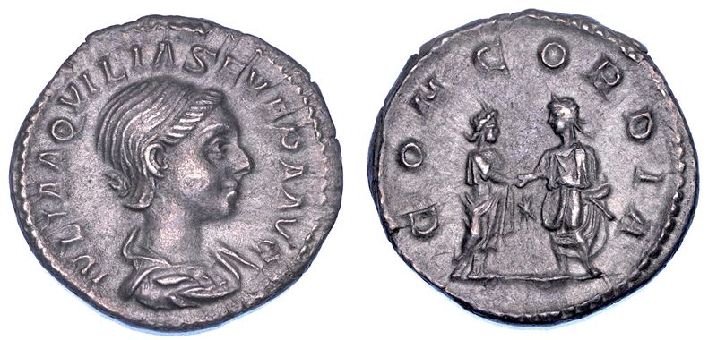 AQUILIA SEVERA (seconda moglie di Eliogabalo), 220-222. Denario.  - Asta Numismatica - Cambi Casa d'Aste