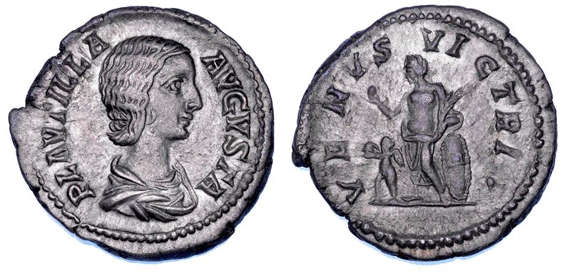 PLAUTILLA (moglie di Caracalla), 202-205. Denario.  - Auction Numismatics - Cambi Casa d'Aste