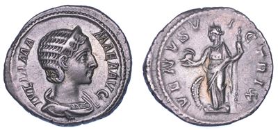 GIULIA MAMEA, Denario del 231 d.C. con Busto e Venere Victrix