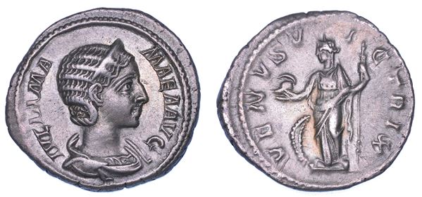 GIULIA MAMEA (madre di Alessandro Severo), + 235. Denario anno 231.