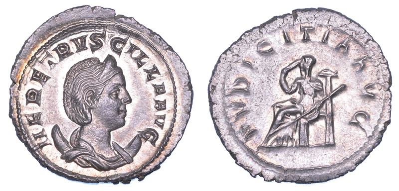 ERENNIA ETRUSCILLA (moglie di Traiano Decio e madre di Erennio Etrusco), 249-251. Antoniniano.  - Auction Numismatics - Cambi Casa d'Aste