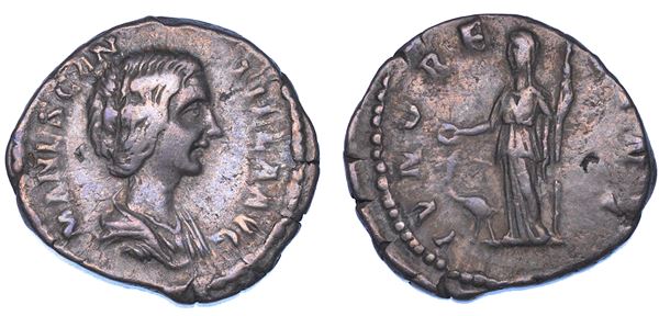 MANLIA SCANTILLA (moglie di Didio Giuliano), marzo-maggio 193. Denario, marzo-maggio 193.