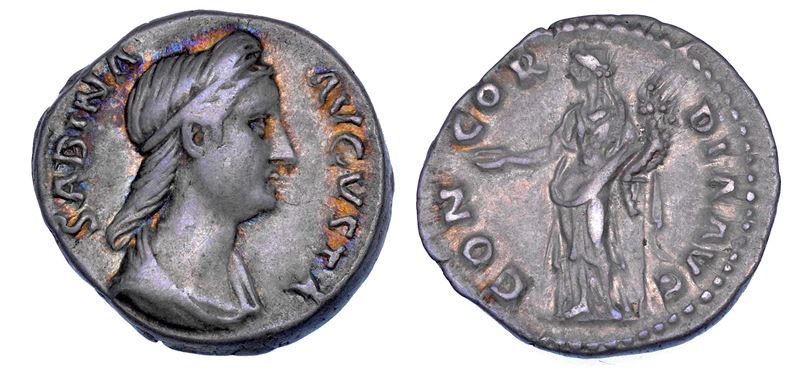 SABINA (moglie di Adriano), 117-136. Denario, anni 134-138.  - Asta Numismatica - Cambi Casa d'Aste