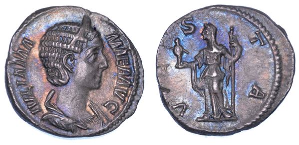 GIULIA MAMEA (madre di Alessandro Severo), + 235. Denario, anno 226.