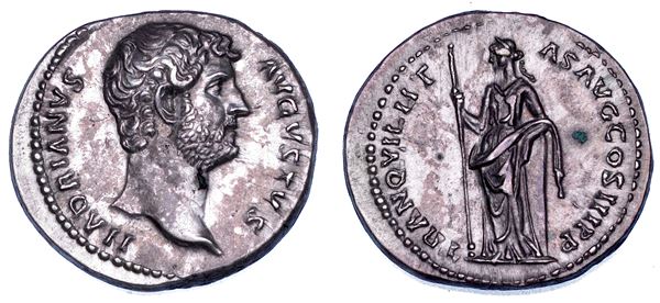 ADRIANO, 117-138. Denario, anni 129-130.