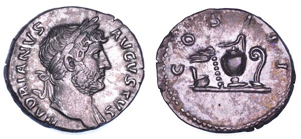 ADRIANO, 117-138. Denario.