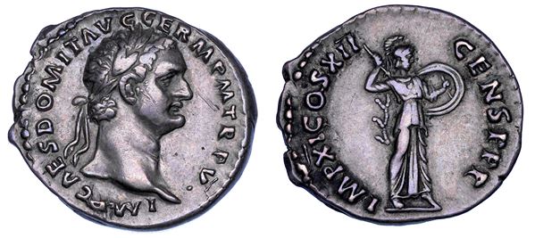 DOMIZIANO, 81-96. Denario, anno 86.