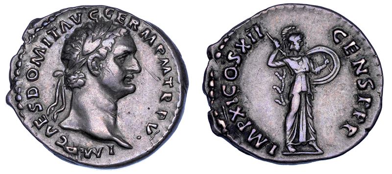 DOMIZIANO, 81-96. Denario, anno 86.  - Auction Numismatics - Cambi Casa d'Aste