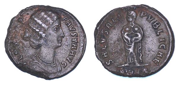FAUSTA (moglie di Costantino I), 307-326. Follis, anno 326. Treviri.
