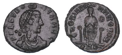 Moneta di Elia Eudoxia, Nummus, Cyzico, 395-404 d.C.