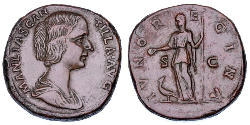 MANLIA SCANTILLA (moglie di Didio Giuliano), marzo-maggio 193. Sesterzio.  - Auction Numismatics - Cambi Casa d'Aste