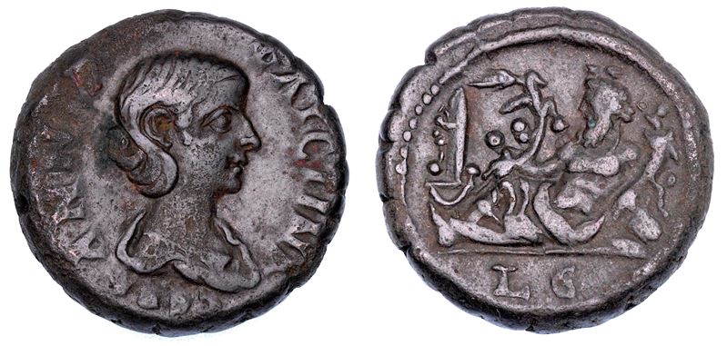 ANNIA FAUSTINA (terza moglie di Eliogabalo), 221. Tetradracma, anni 221-222. Alessandria d’Egitto.  - Auction Numismatics - Cambi Casa d'Aste