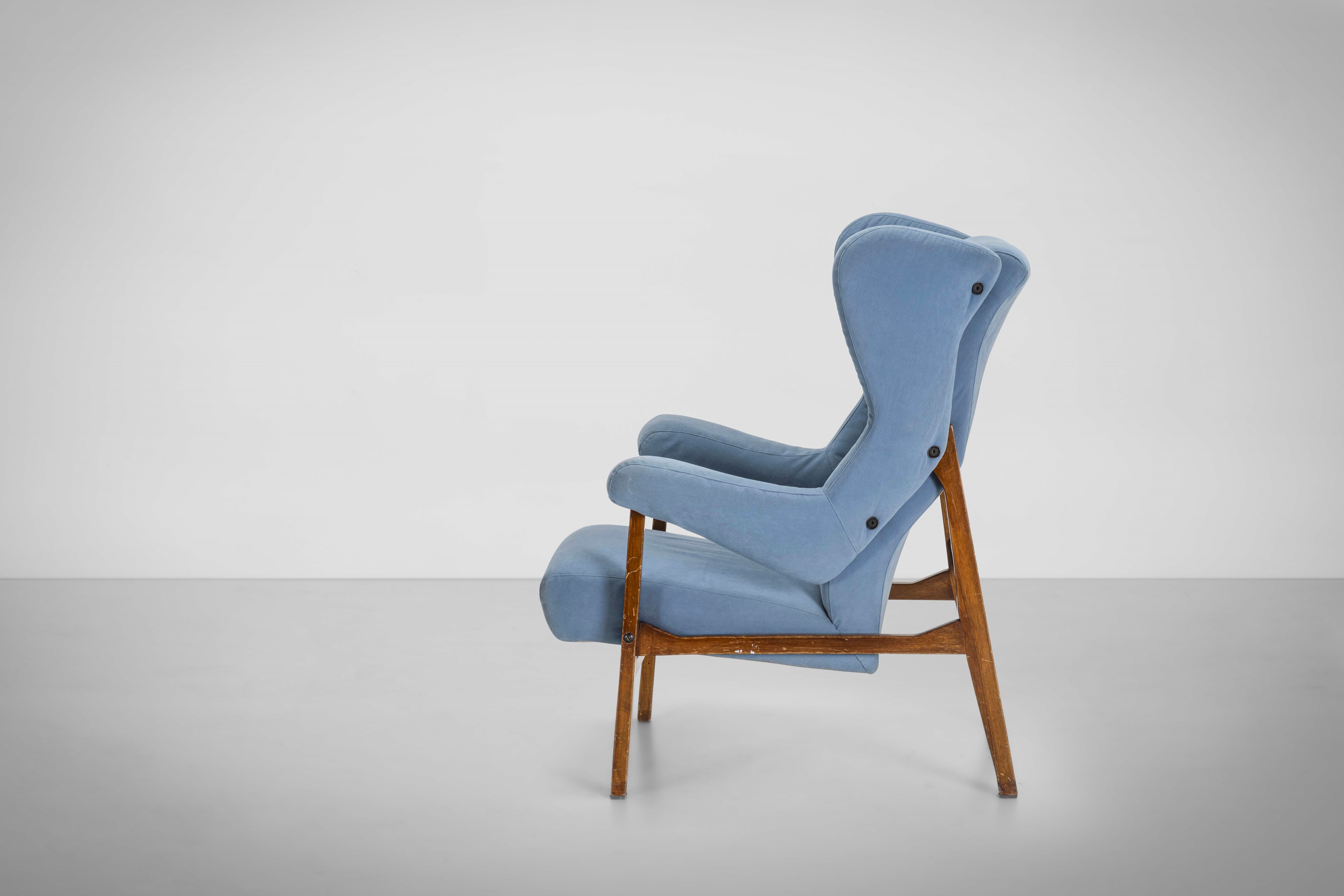 Franco Albini - Poltrona in legno e tessuto