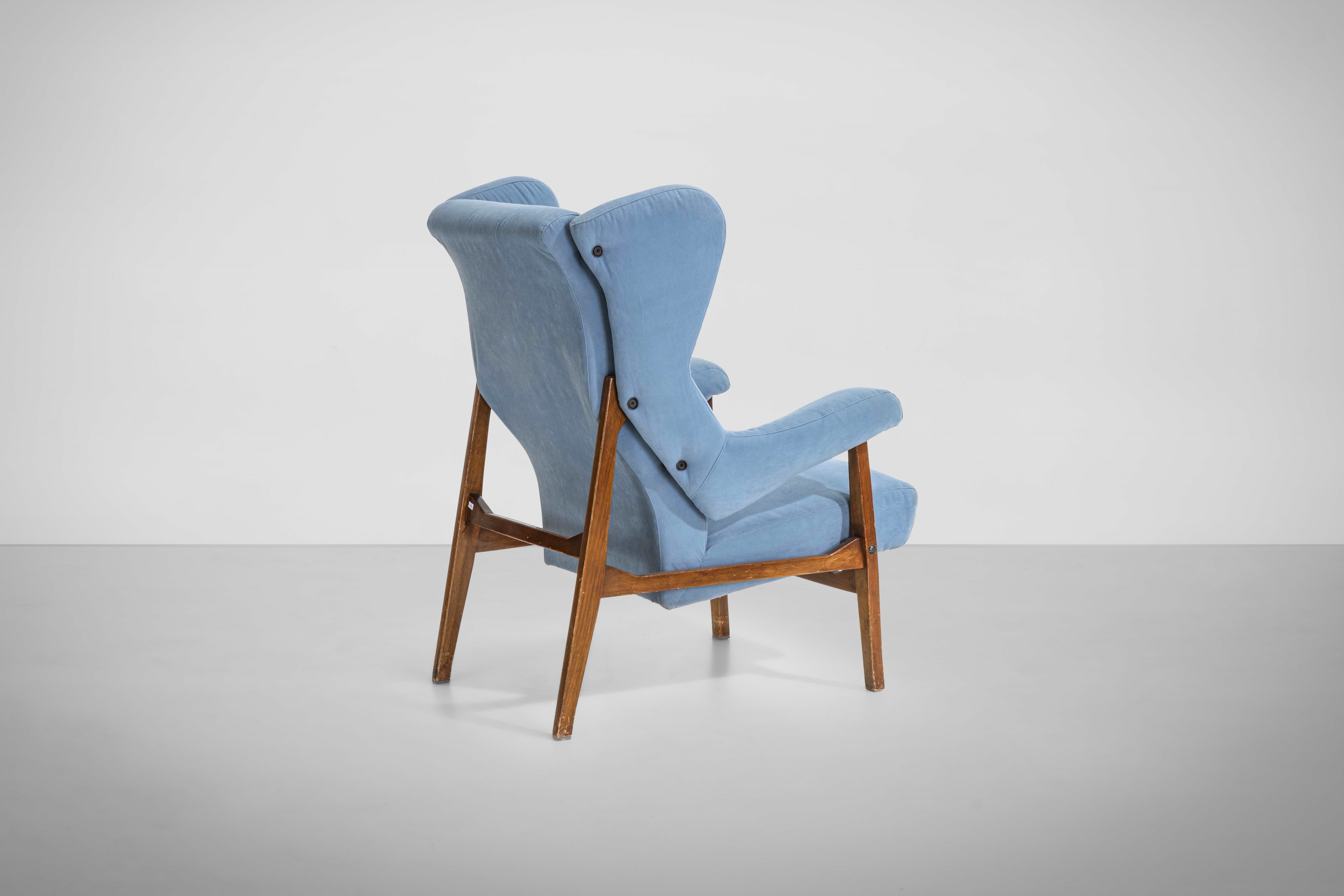 Franco Albini - Poltrona in legno e tessuto