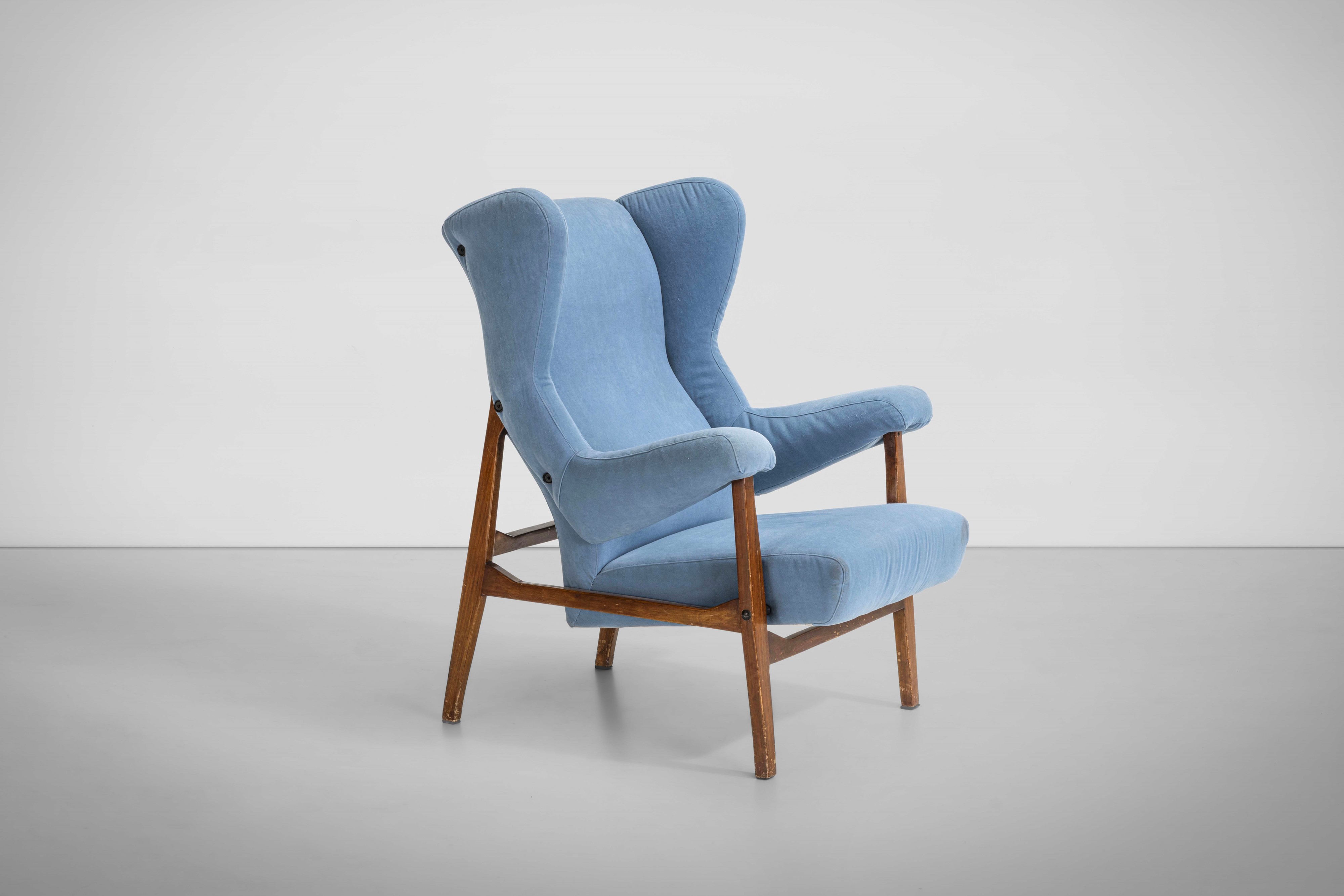 Franco Albini - Poltrona in legno e tessuto
