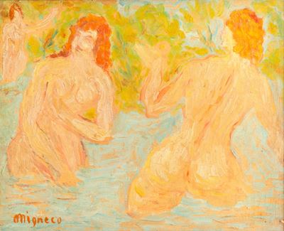 Le bagnanti, olio su tavola, 1938