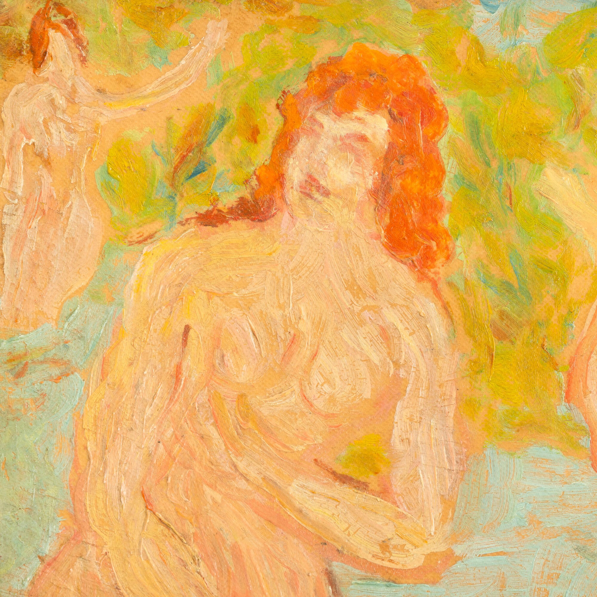 Giuseppe Migneco - Le bagnanti, olio su tavola, 1938