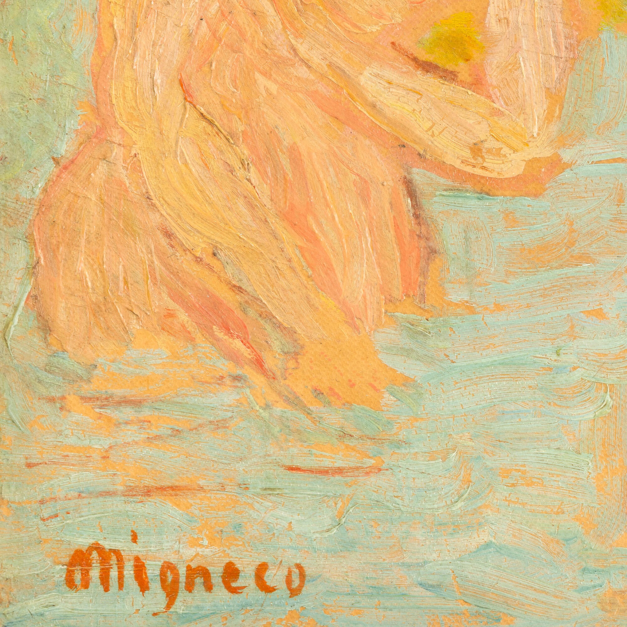 Giuseppe Migneco - Le bagnanti, olio su tavola, 1938