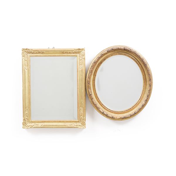 Due specchiere dorate, XIX-XX secolo