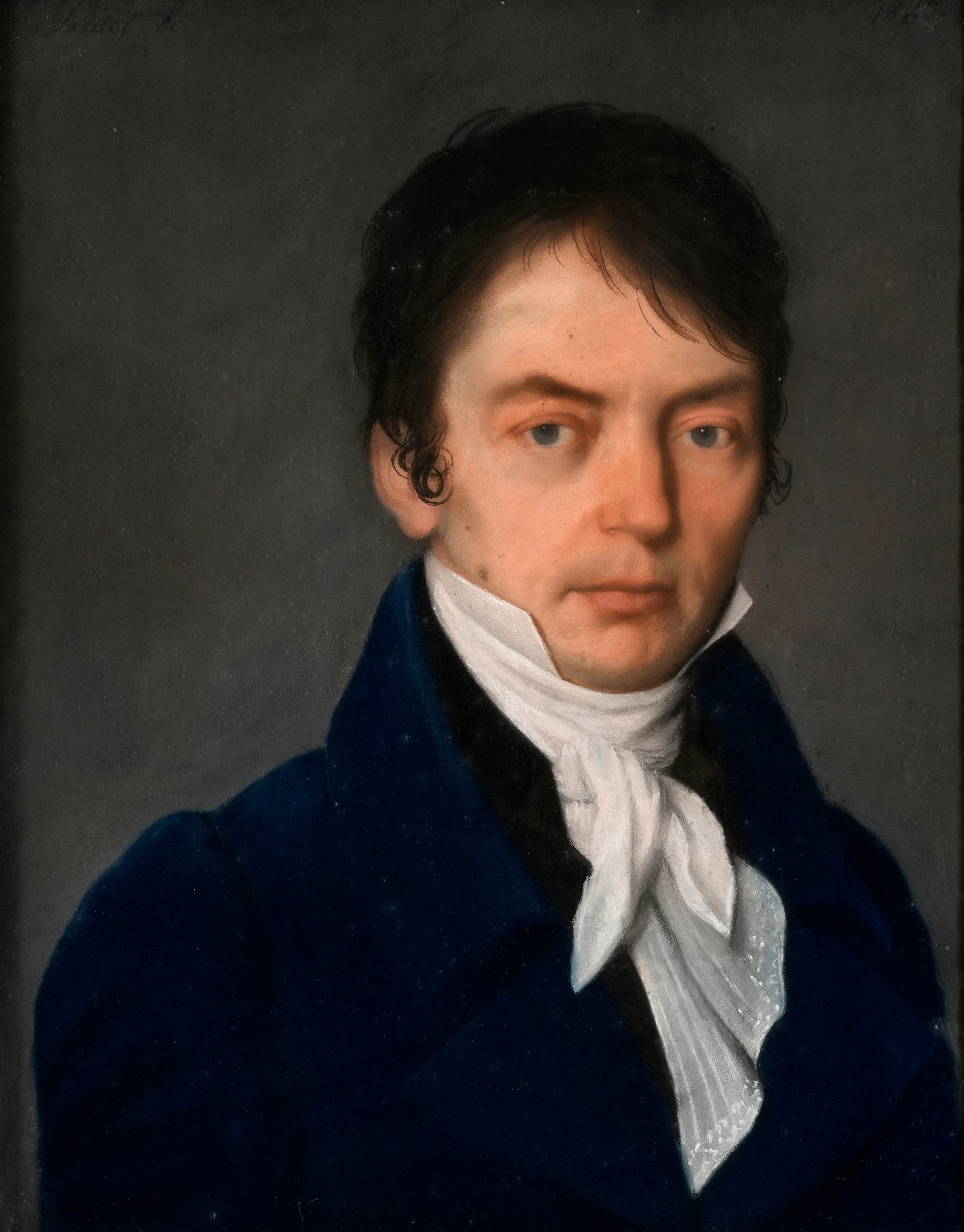Joseph Petitot - Ritratto maschile, pastello su carta