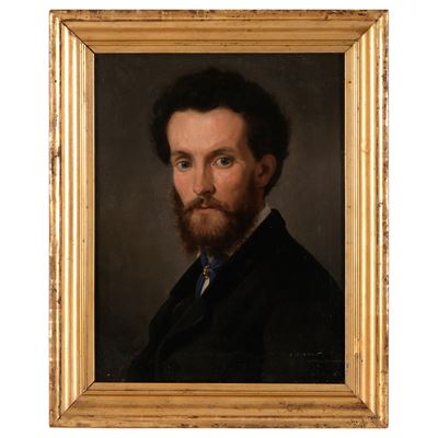 Pittore del XIX secolo, Ritratto maschile, olio su tela