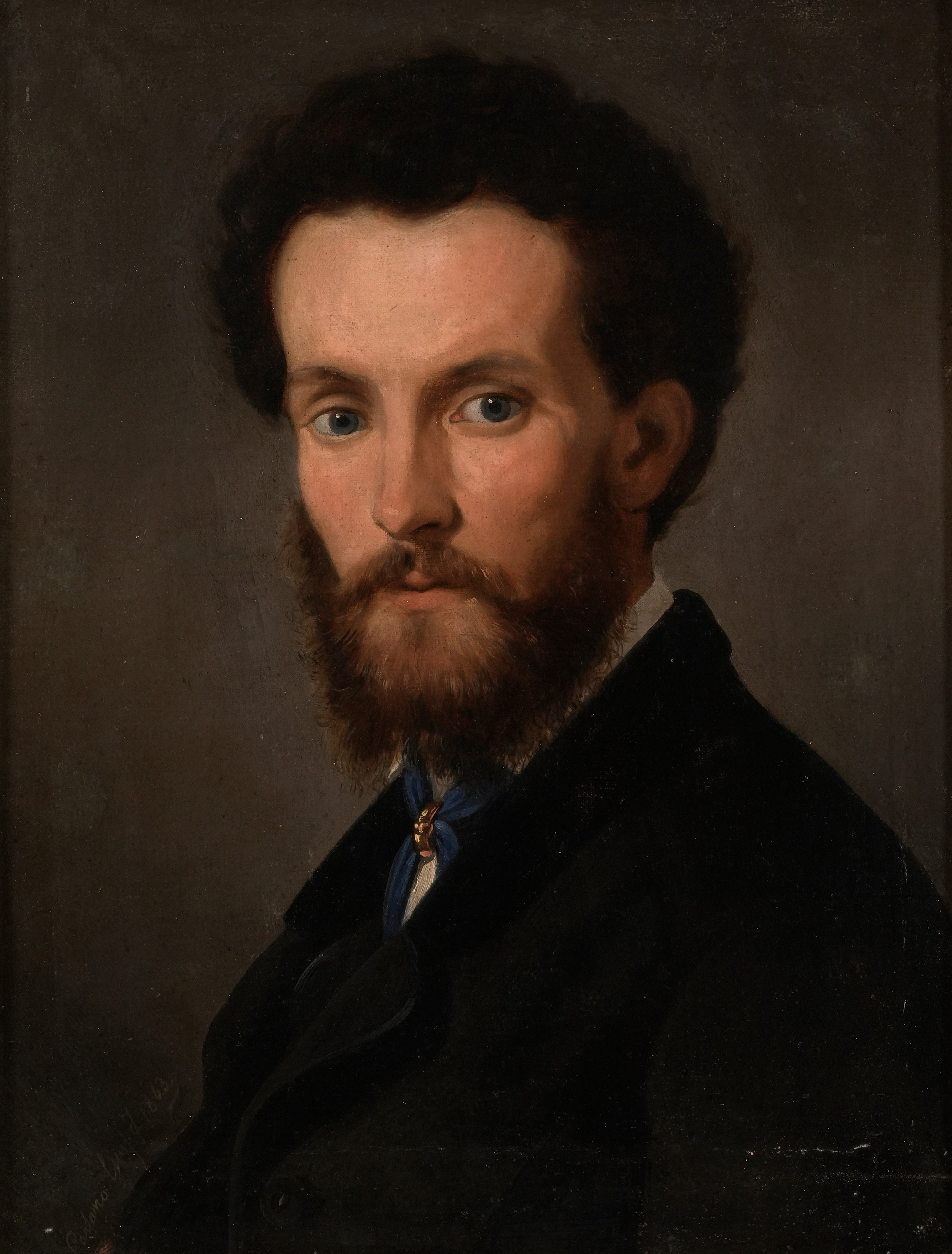 Pittore del XIX secolo, Ritratto maschile, olio su tela