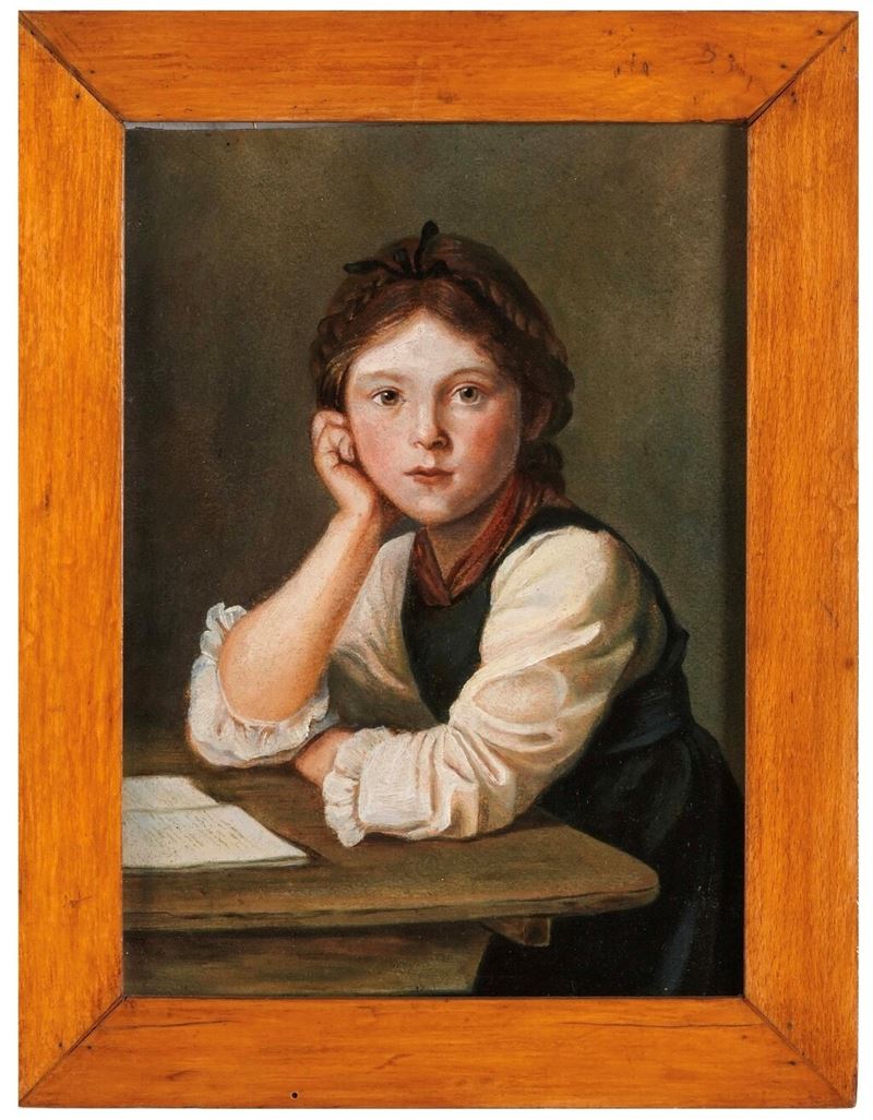 Pittore del XIX-XX secolo Ritratto femminile  - olio su cartone - Auction 19th and 20th Century Paintings - Cambi Casa d'Aste