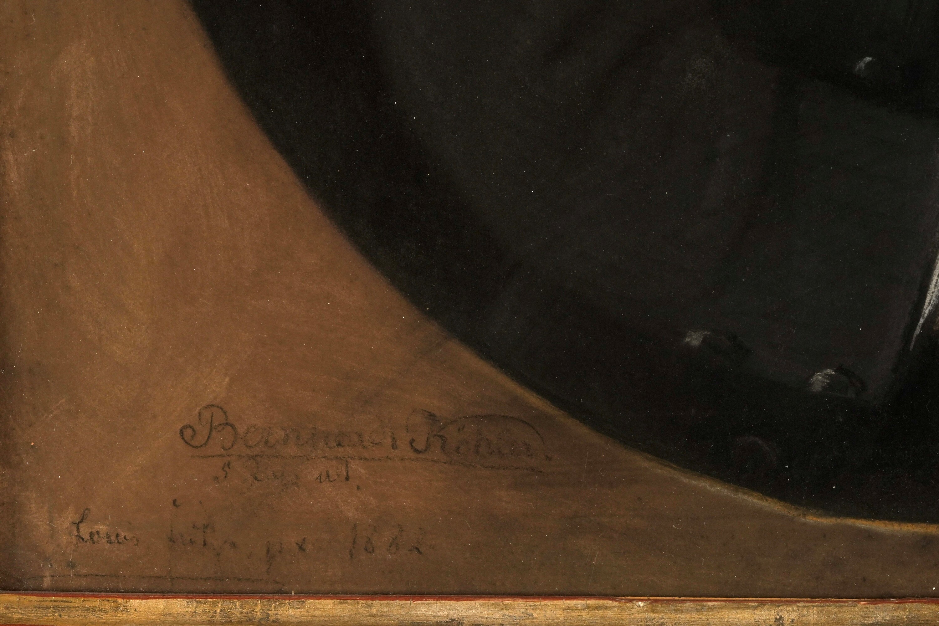 Pittore del XIX secolo, Ritratto di fanciullo, matite su carta, 1882