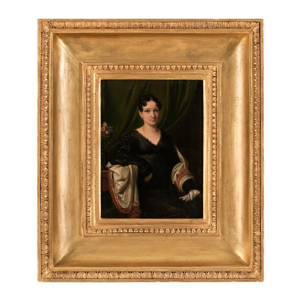 Pittore del XIX secolo Figura femminile seduta