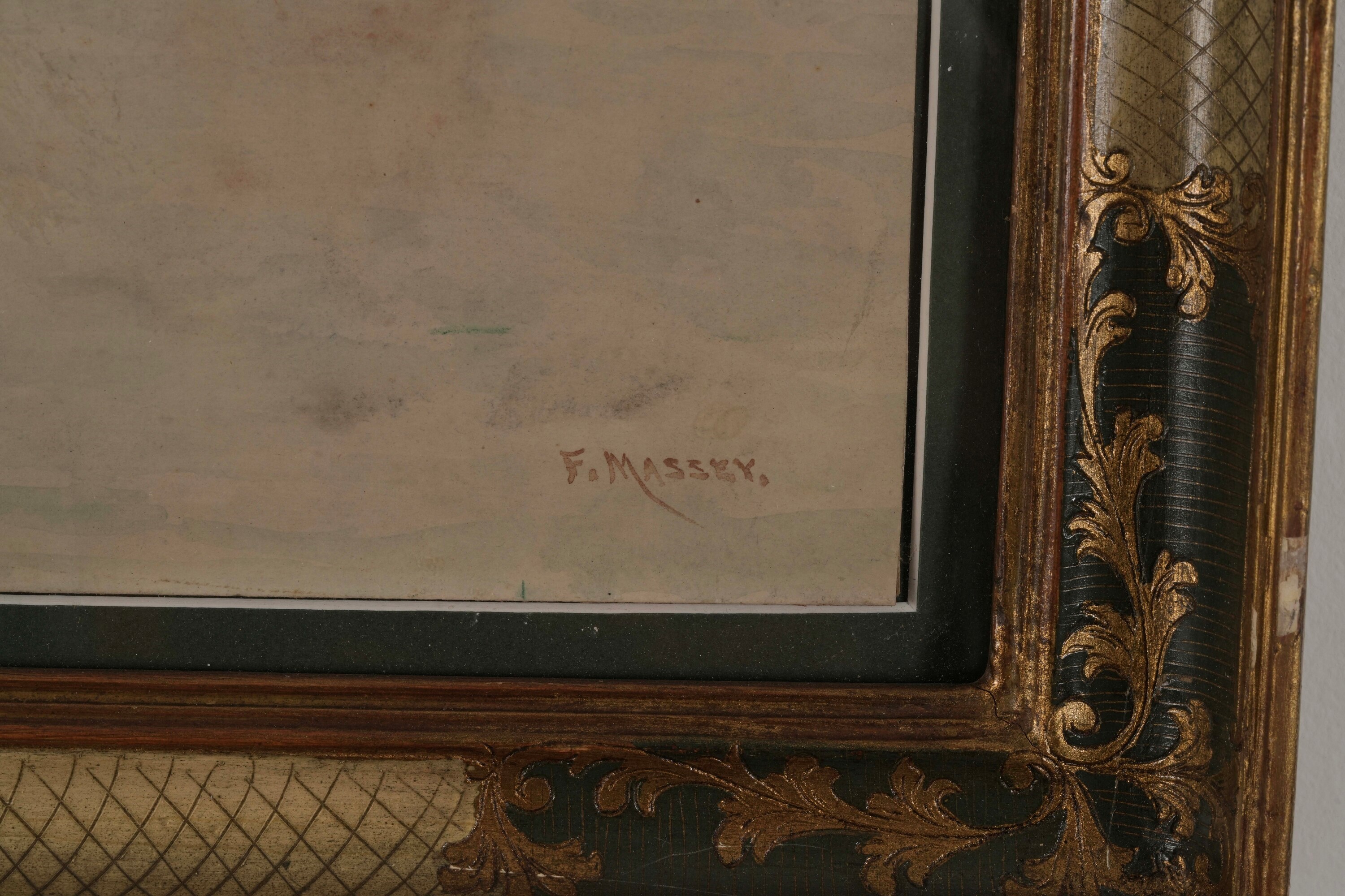 Frederick Massey, Velieri in navigazione, acquerello su carta