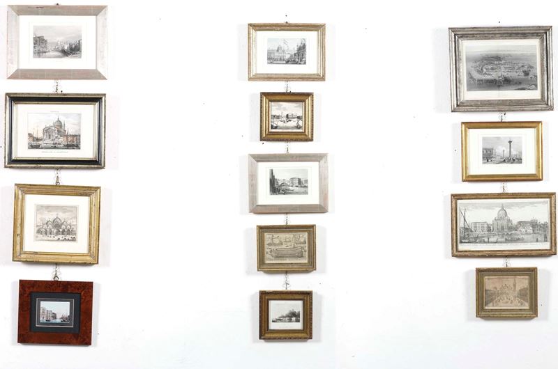 Lotto di stampe raffiguranti Venezia  - Asta Dipinti del XIX-XX Secolo - Cambi Casa d'Aste