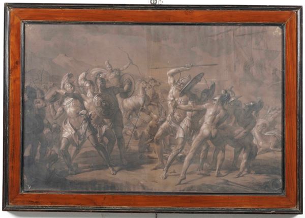 Pittore del XIX secolo Battaglia